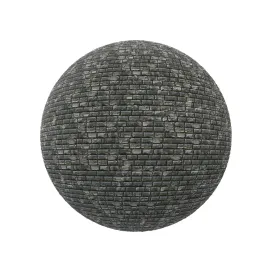 Black stone brick wall 2